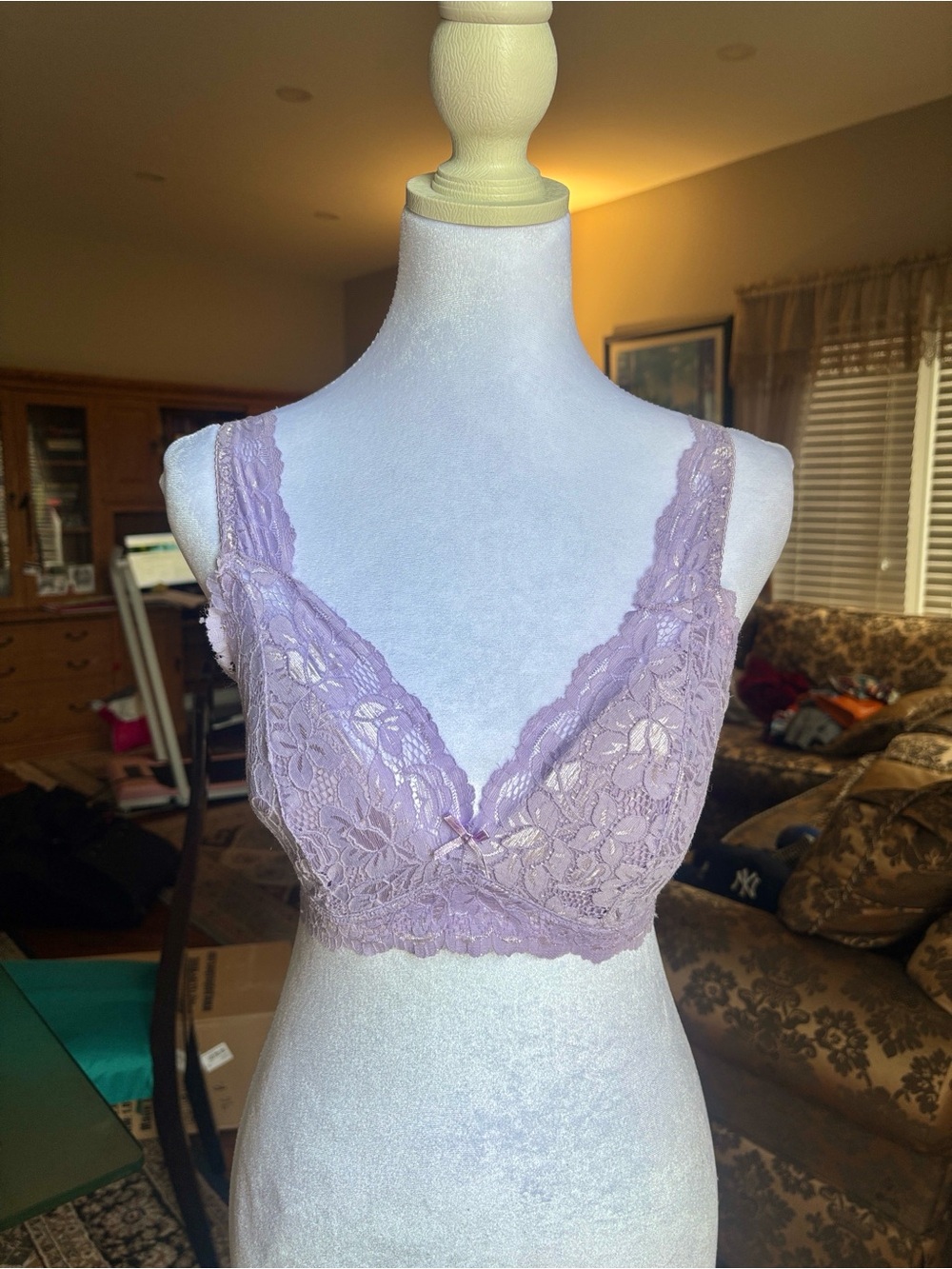 Lace Bralette in Light Purple
